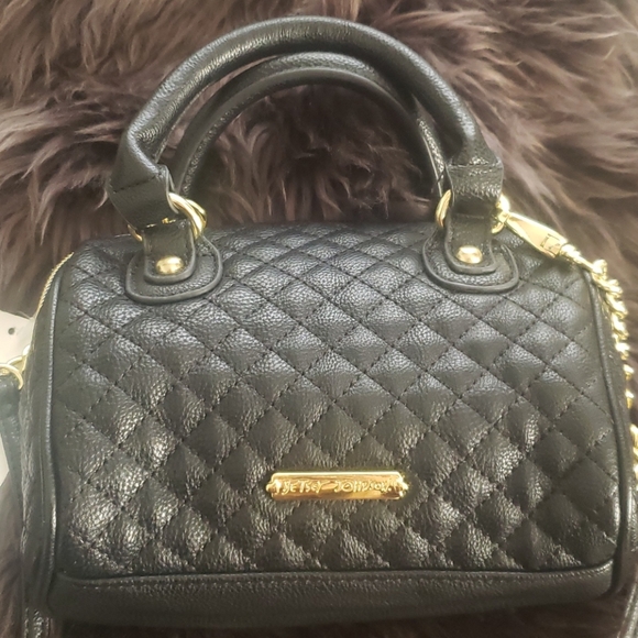 Betsey Johnson Rare Limited Edition Black Mini Barrel Shot Beads Crossbody Purse - Picture 8 of 10